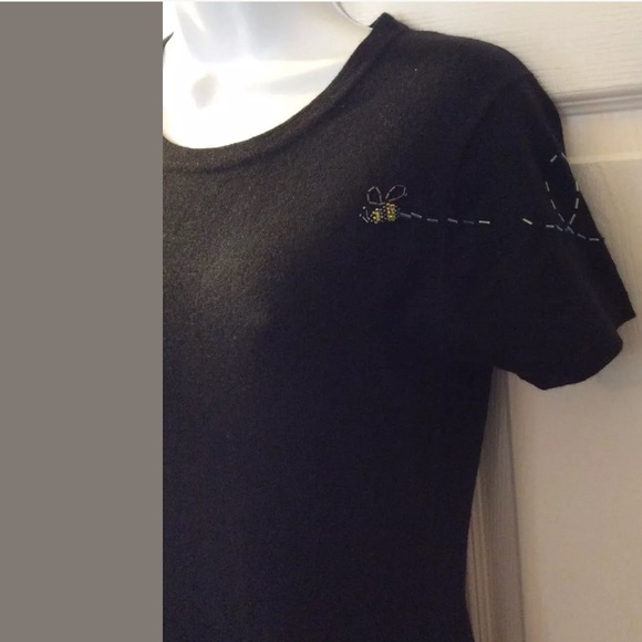 🐝 Lite MICHAEL SIMON Black Beaded Maxi Dress - Picture 4 of 8